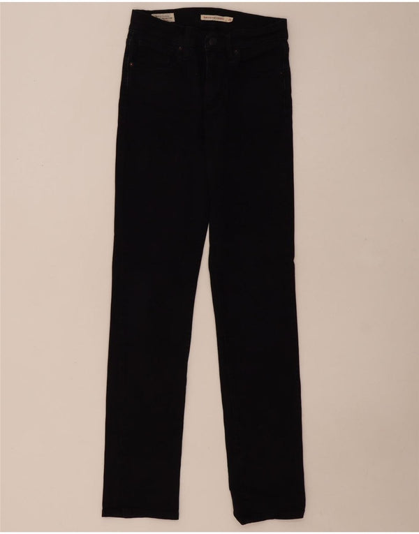 Женские прямые джинсы LEVI'S 724 с высокой посадкой W25 L32, черный хлопок