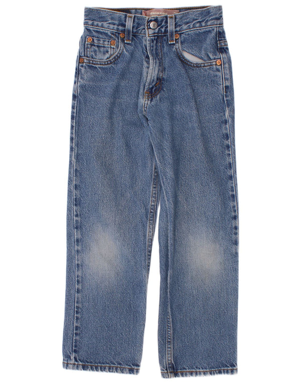 Прямые джинсы свободного кроя Levi's 550 для мальчиков 6–7 лет W22 L21, синий хлопок
