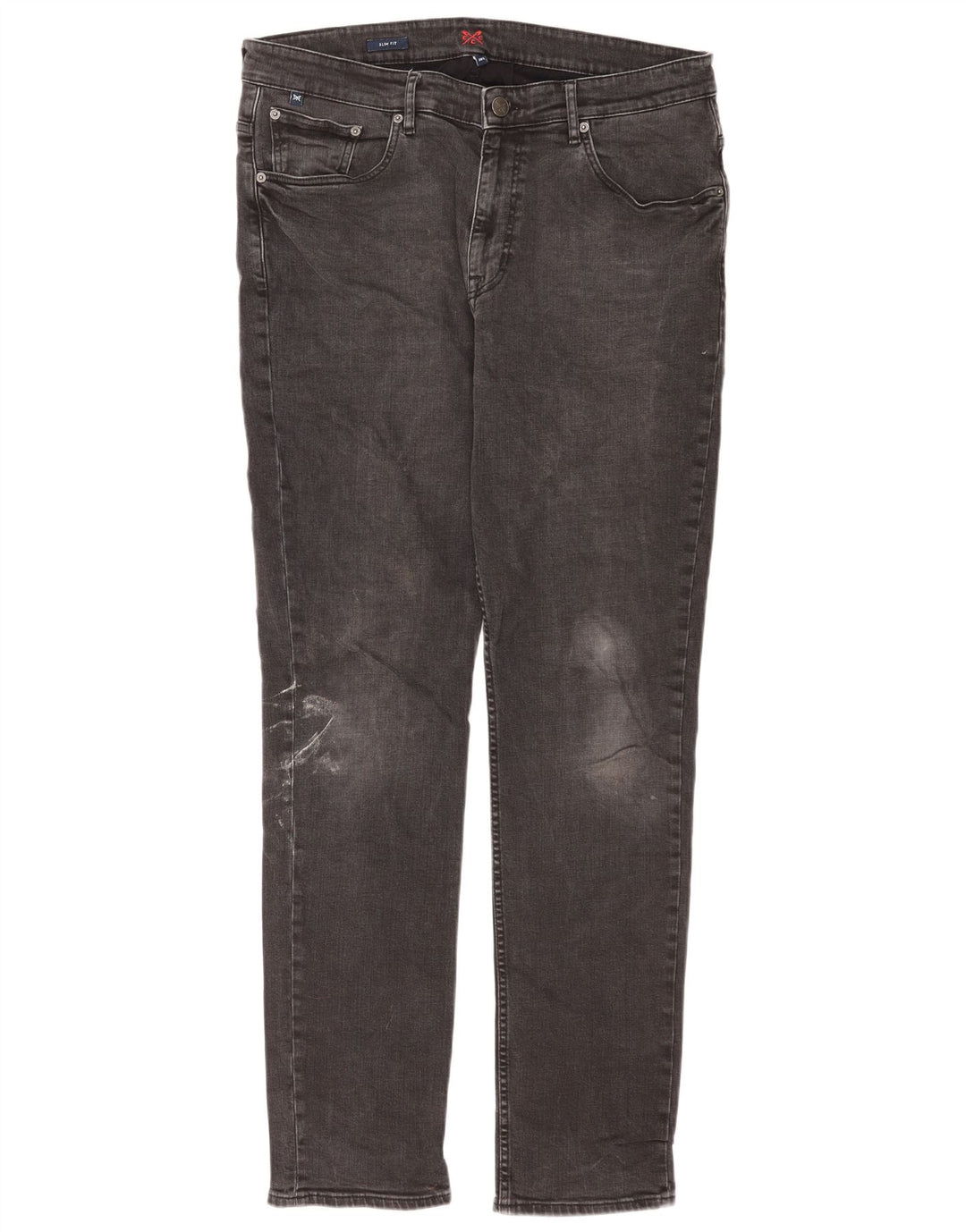Мужские узкие джинсы Crew Clothing W38 L33, серый хлопок