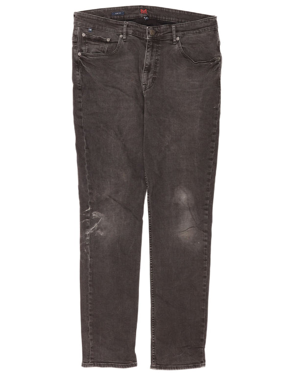 Мужские узкие джинсы Crew Clothing W38 L33, серый хлопок