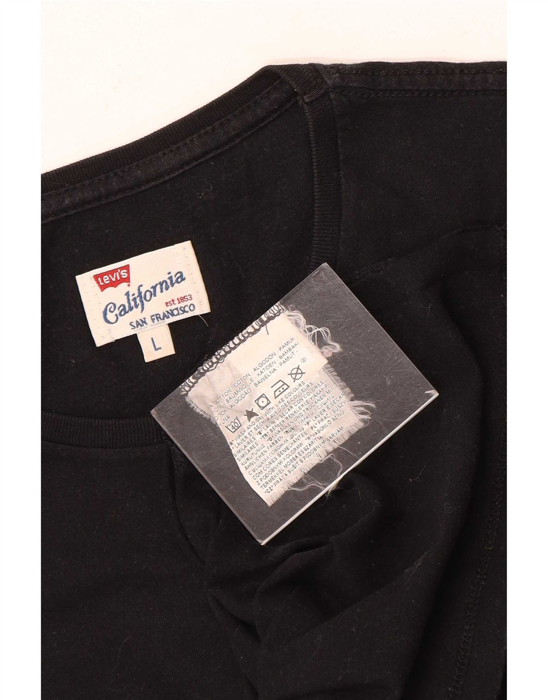 Мужская футболка Levi's, большой черный хлопок