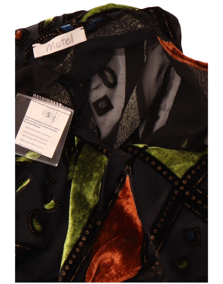 Женское прозрачное болеро оверсайз MOTEL UK 10, маленькое черное пэчворк