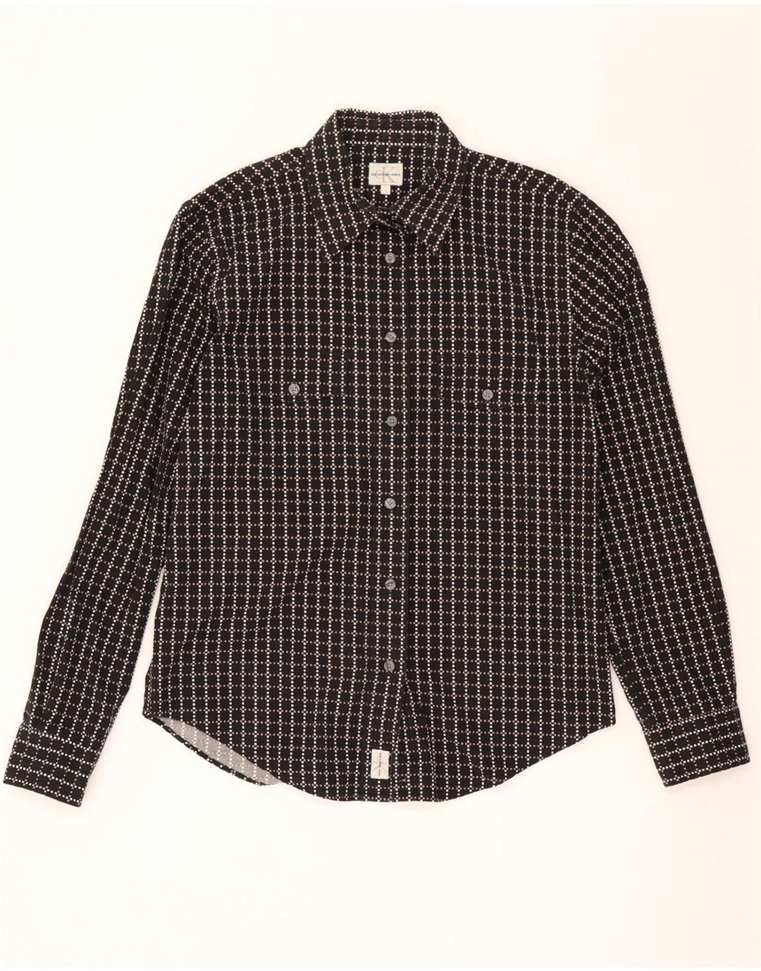 Мужская рубашка Calvin Klein Jeans, большая черная с геометрическим рисунком