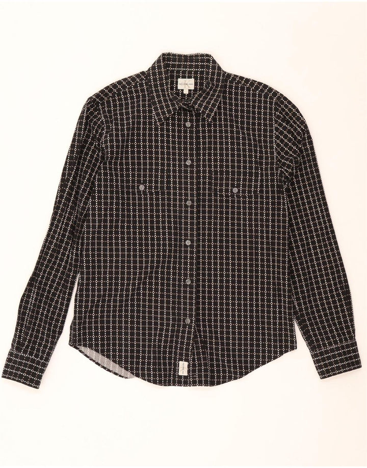 Мужская рубашка Calvin Klein Jeans, большая черная с геометрическим рисунком