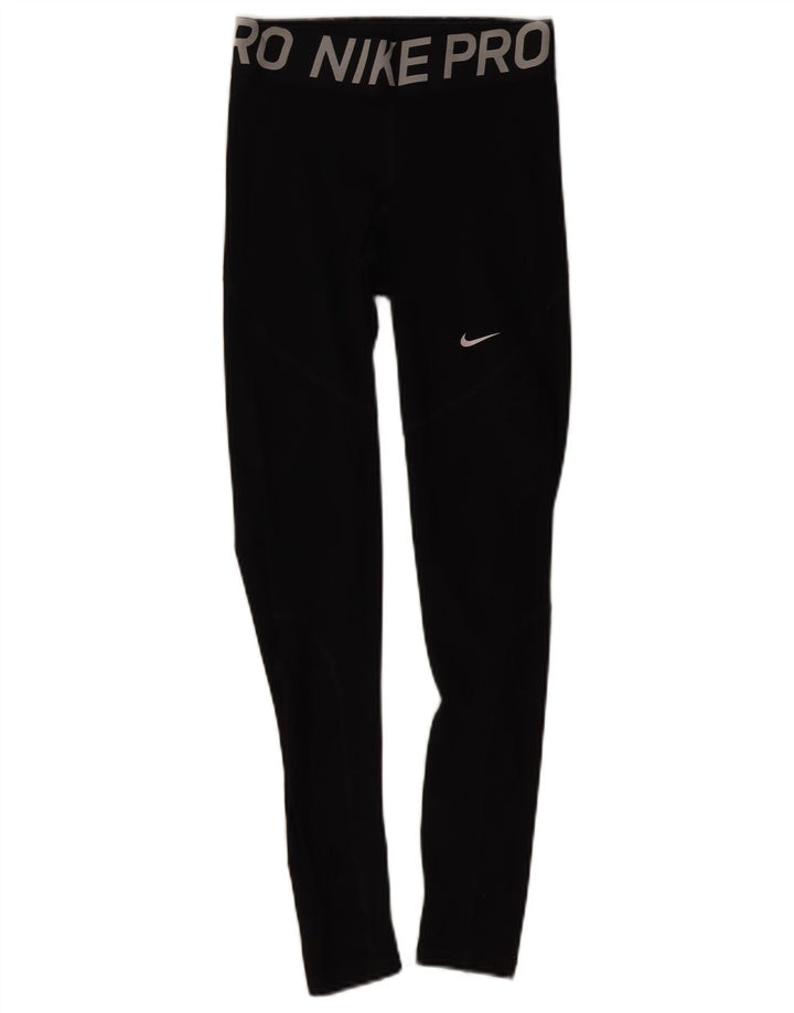 Женские леггинсы с рисунком Nike Dri Fit UK 8, маленькие черные