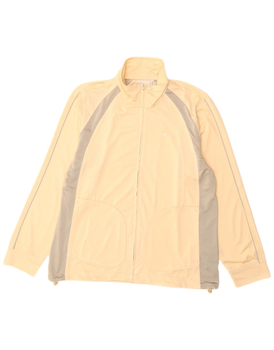 Женский спортивный костюм Diadora, верхняя куртка UK 18 XL, бежевый, полиэстер с цветными блоками