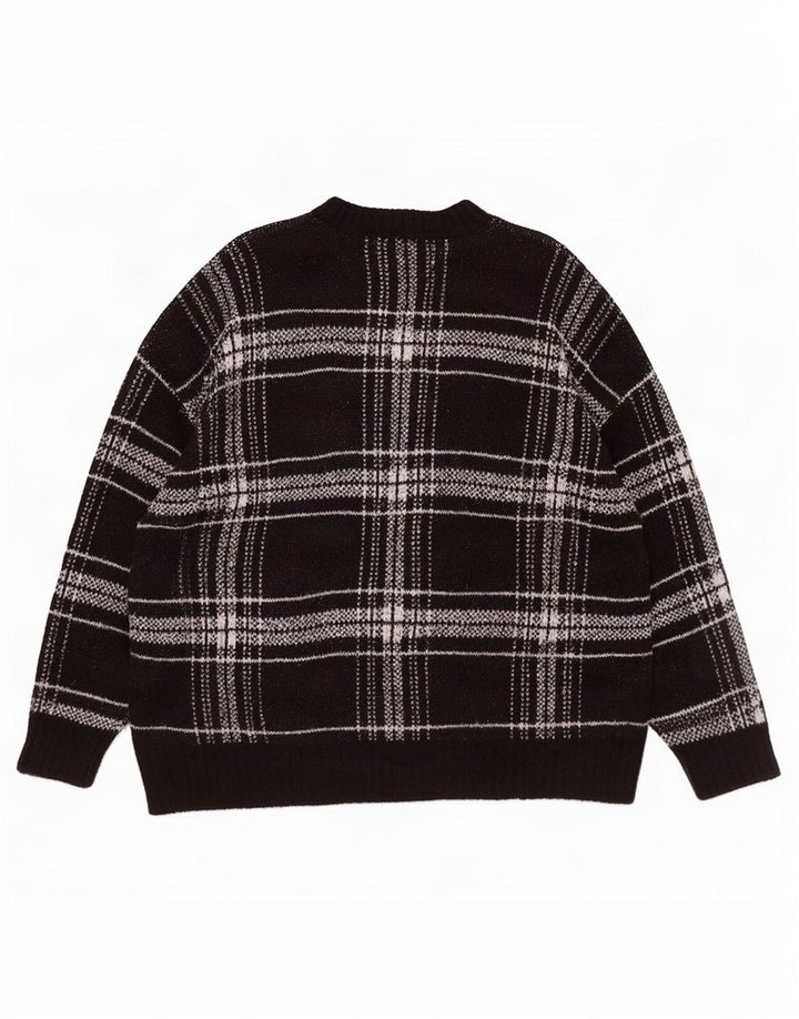 Женский джемпер с круглым вырезом Marks & Spencer UK 18 XL, черный в клетку