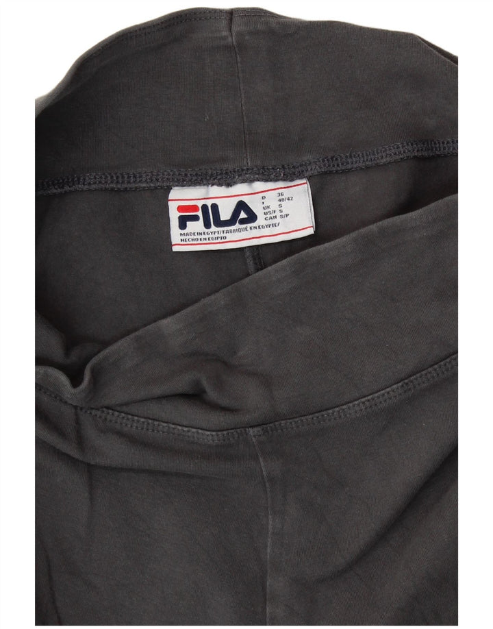 Женские леггинсы с рисунком Fila UK 10, маленькие серые, хлопковые