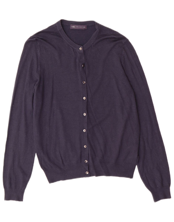 Женский кардиган Marks & Spencer UK 14, средний темно-синий классический
