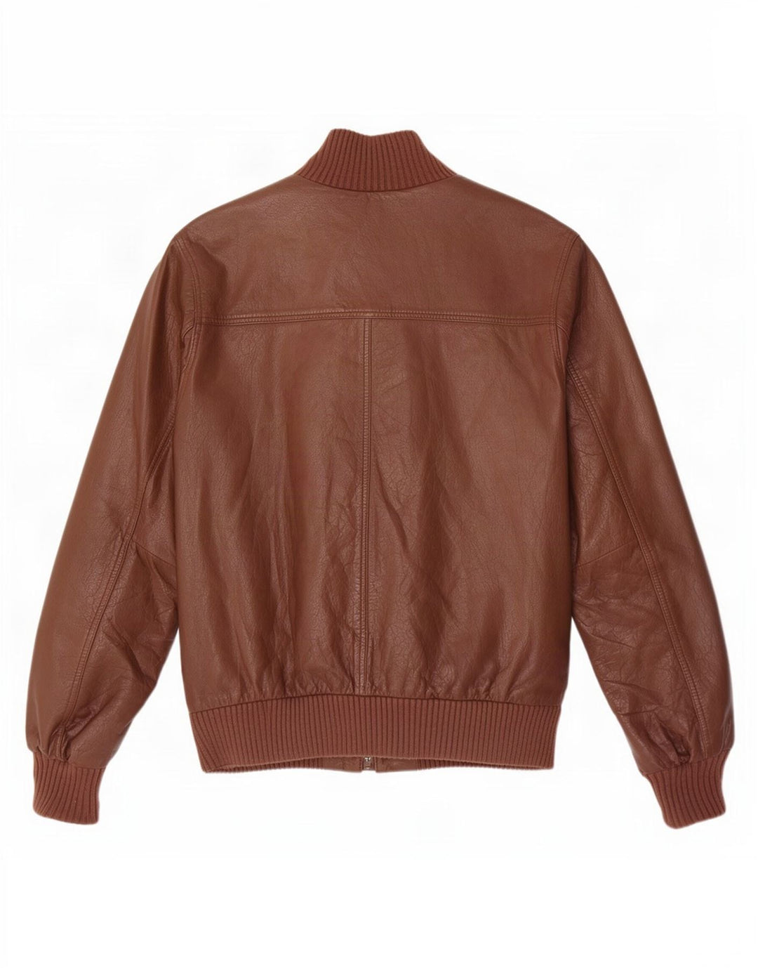 Мужская кожаная куртка-бомбер Timberland UK 38 Средний Коричневый