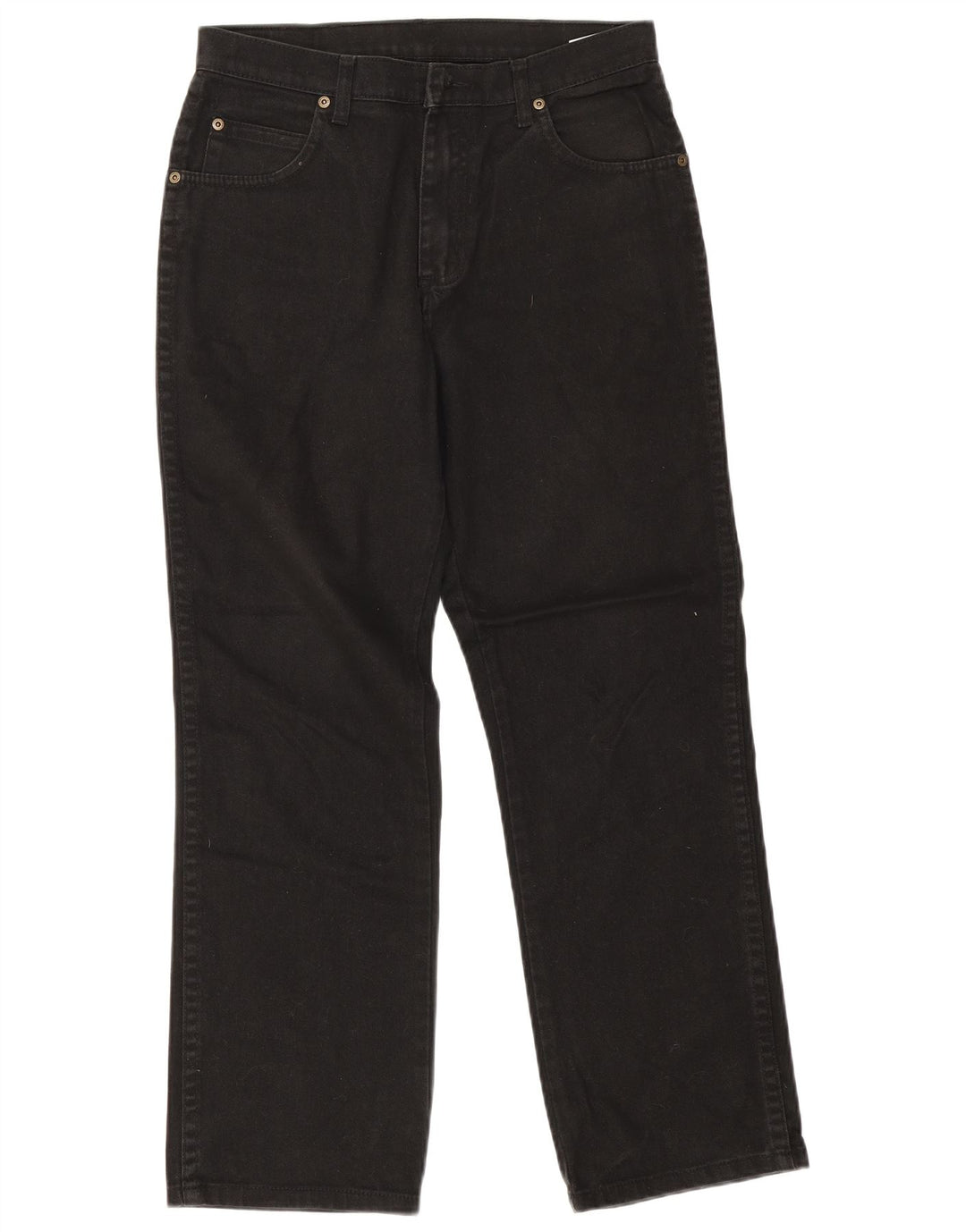 Мужские прямые джинсы Wrangler стандартного кроя W32 L30, черный хлопок