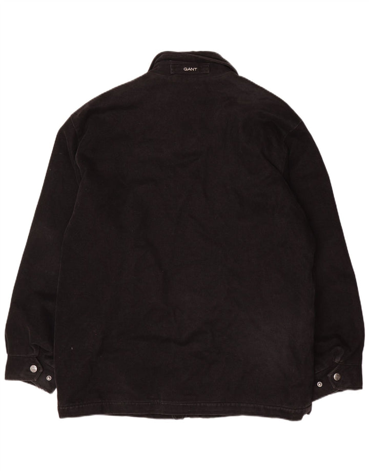 Мужская куртка-бомбер GANT UK 38, средний черный хлопок, черный