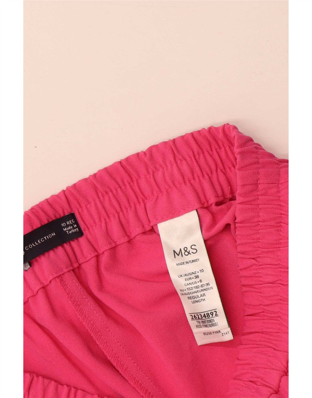 Женские спортивные брюки Marks & Spencer UK 10, маленькие розовые, полиэстер