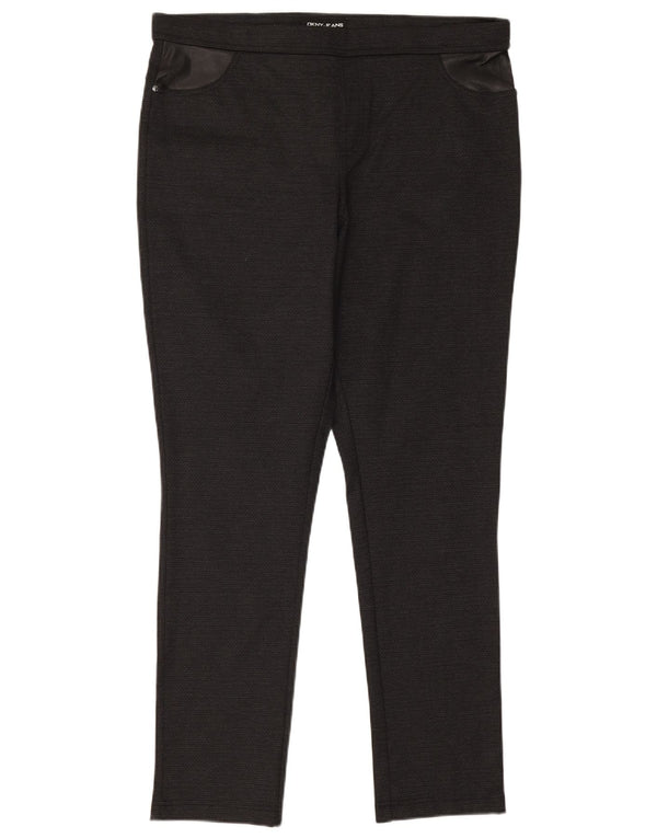 Dkny Женские повседневные узкие брюки XL W36 L29, черные полиэстер