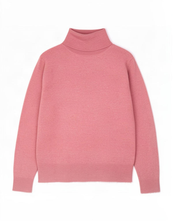 Marks & Spencer Womens Roll Neck Jumper Sweater UK 6 XS Pink Polyester