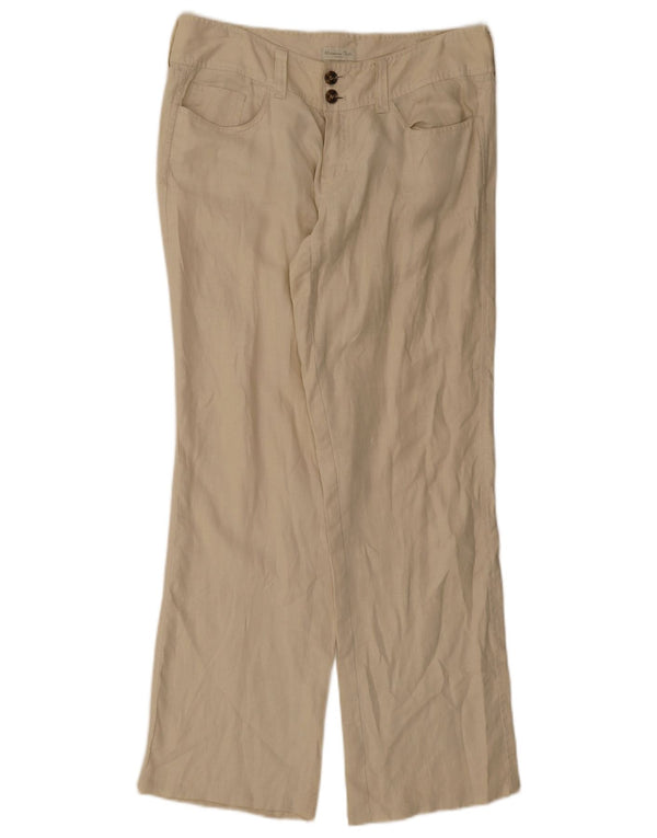 Женские прямые повседневные брюки Massimo Dutti EU 42, большие W32 L32, бежевые