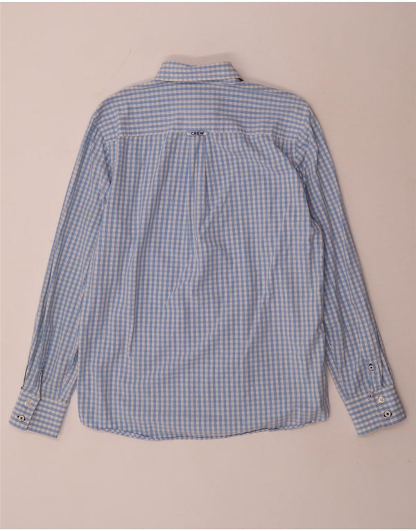 Crew Clothing Мужская рубашка классического кроя среднего синего цвета в клетку
