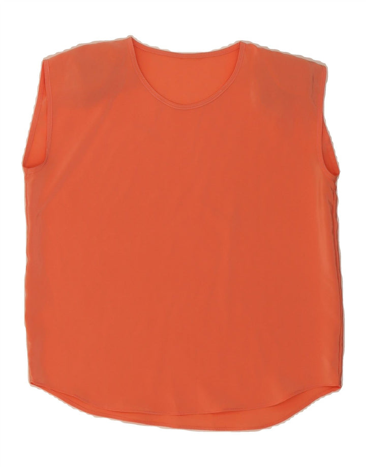 VINTAGE Womens Sleeveless Blouse Top UK 14 Large Red Vintage Vintage and Second-Hand Vintage from Messina Hembry 