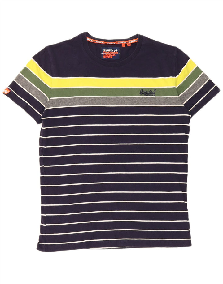 Мужская футболка Superdry Top Medium Темно-синяя с цветными блоками, хлопок