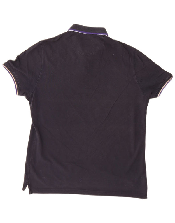 Мужская рубашка поло MASSIMO DUTTI XL темно-синяя, хлопок