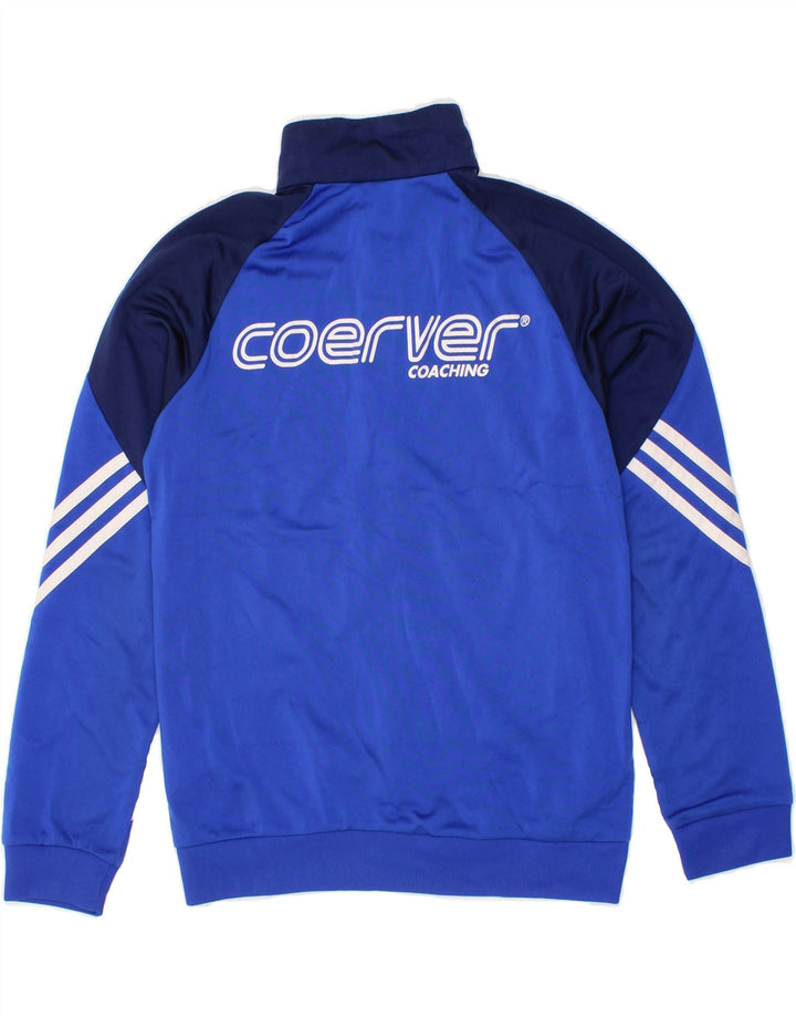 ADIDAS Boys Tracksuit Top Jacket 11-12 Years Large Blue Colourblock Vintage Adidas and Second-Hand Adidas from Messina Hembry 