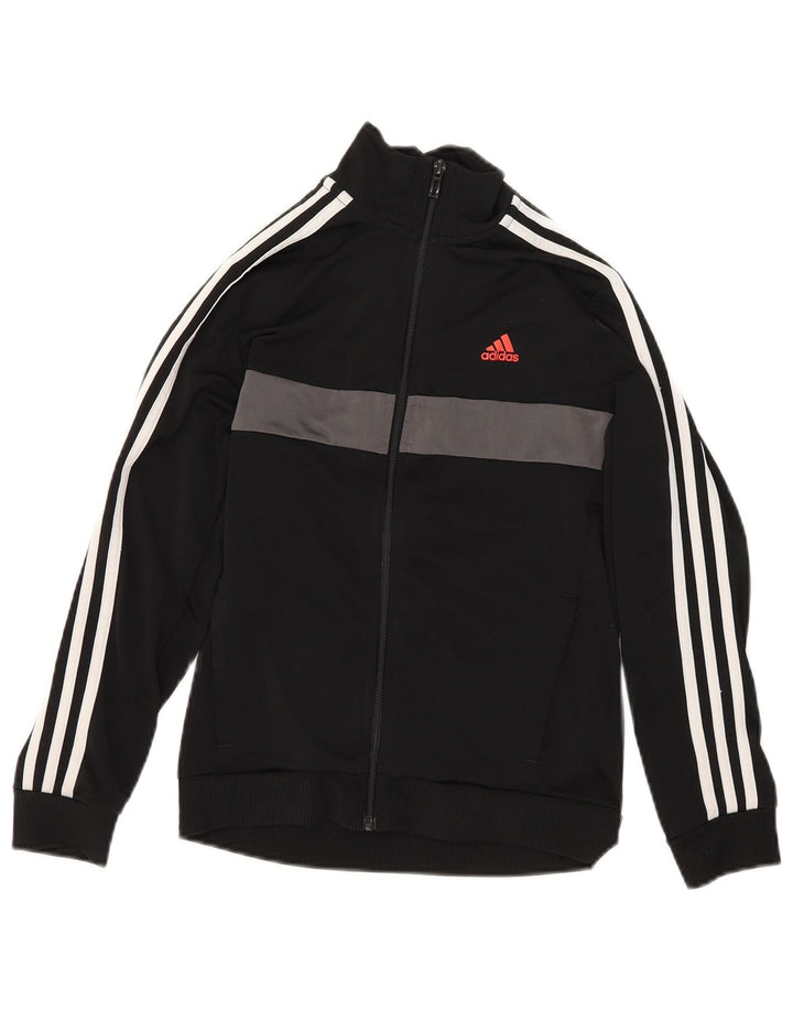 Спортивный костюм Adidas для мальчиков 11-12 лет, черный с цветными блоками
