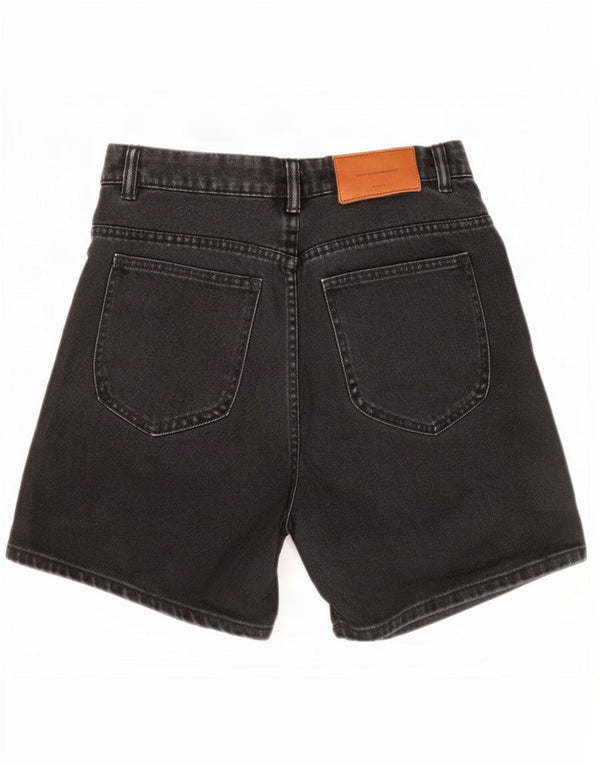 Женские джинсовые шорты с высокой талией Zara EU 34 2XS W24, черные