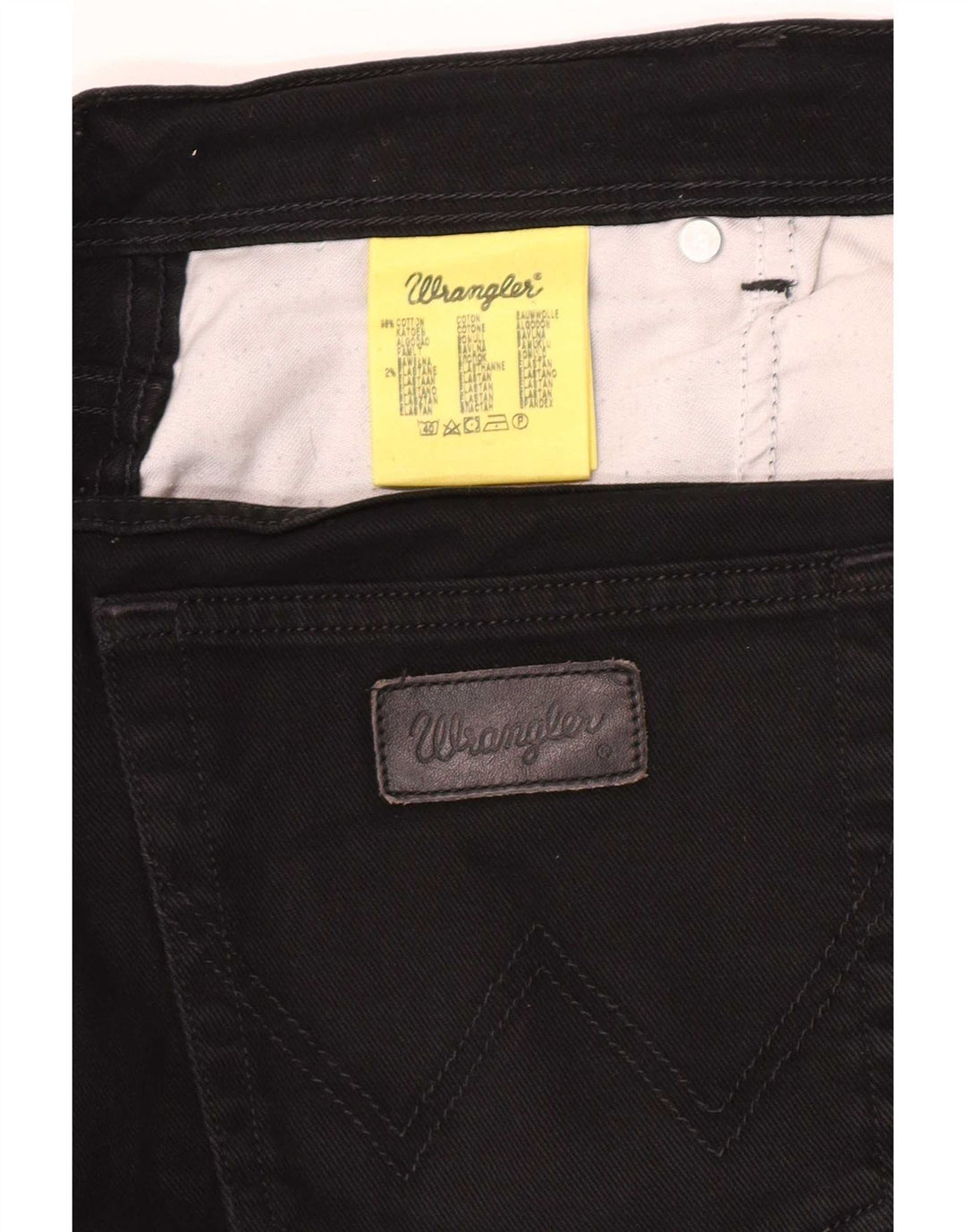 Мужские прямые джинсы Wrangler Texas Stretch W36 L32, черный хлопок