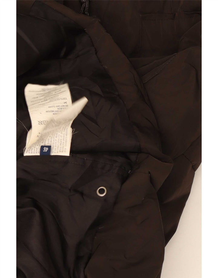 Trussardi Jeans Женское стеганое пальто с капюшоном IT 46 Большой Коричневый Полиэстер