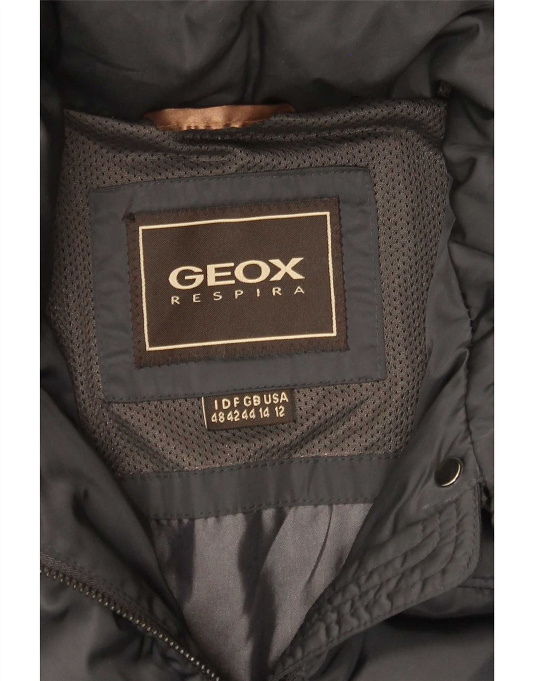 Женская утепленная куртка Geox Respira с капюшоном UK 14, большая серая