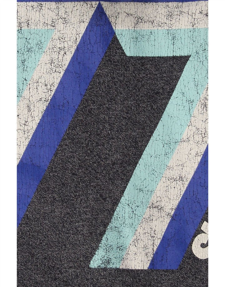 SUPERDRY Мужской свитер с капюшоном и молнией с графическим рисунком, средний темно-синий, хлопок