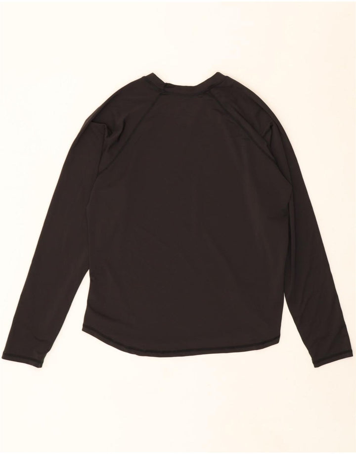 HURLEY Womens Top Long Sleeve UK 14 Large Black Polyester Vintage Hurley and Second-Hand Hurley from Messina Hembry 