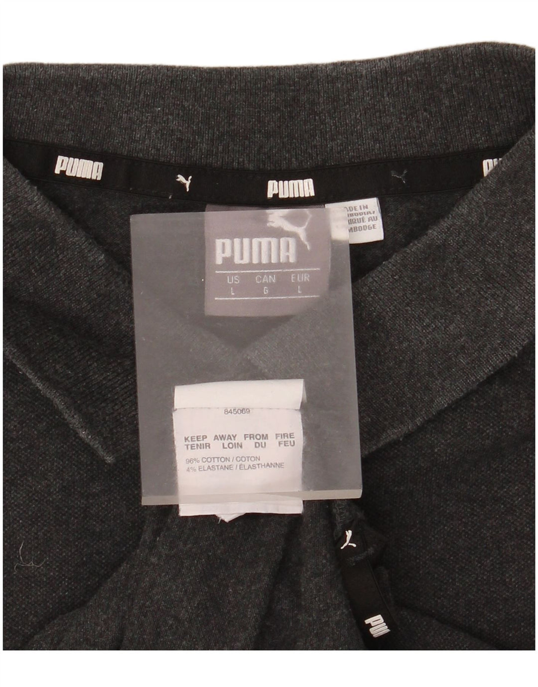 Мужская рубашка поло Puma, большая серая, хлопок