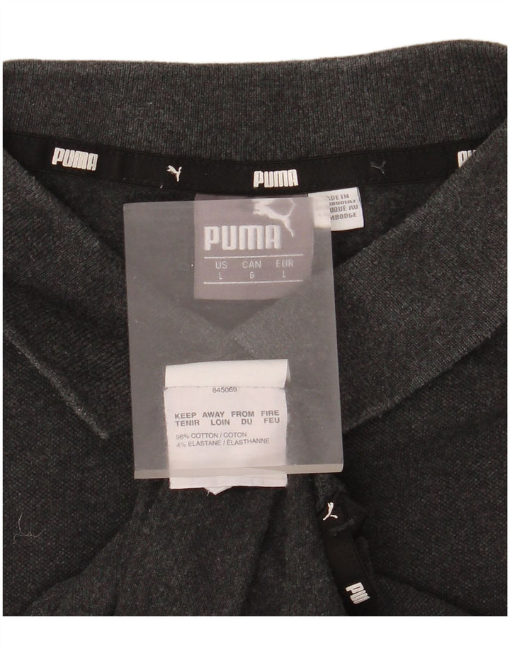 Мужская рубашка поло Puma, большая серая, хлопок
