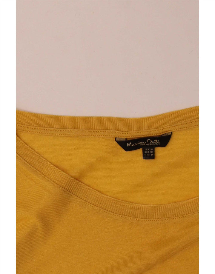Женский топ Massimo Dutti с рукавом 3/4 UK 18 XL Желтый