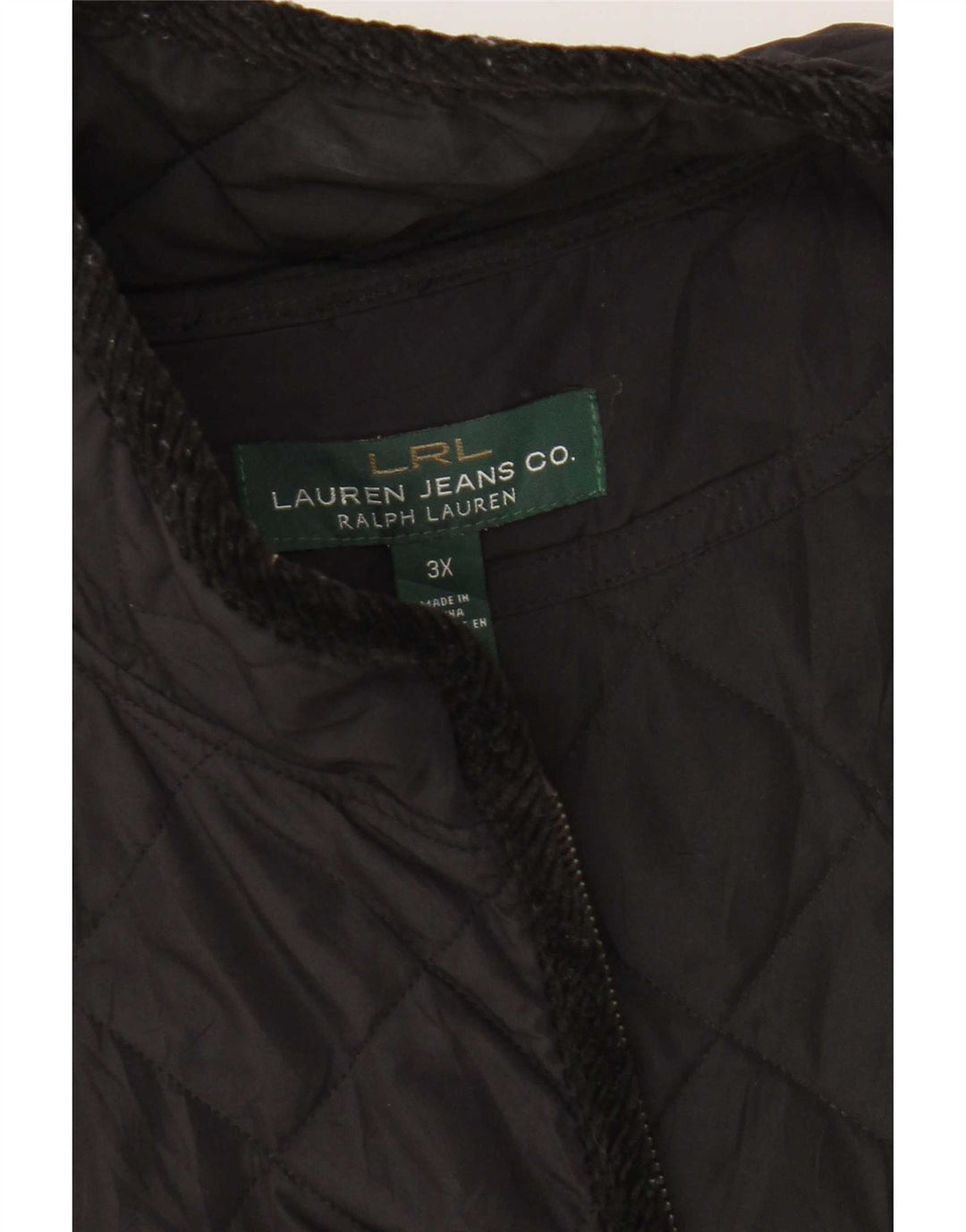 Женский стеганый жилет Ralph Lauren UK 22 3XL, черный полиэстер