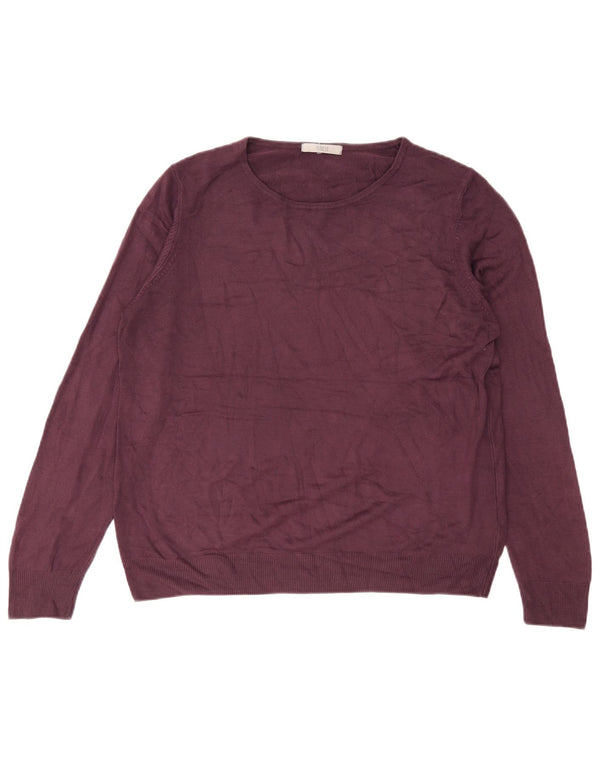 Женский джемпер с вырезом «лодочка» Marks & Spencer, Великобритания, 18 XL, фиолетовый акрил
