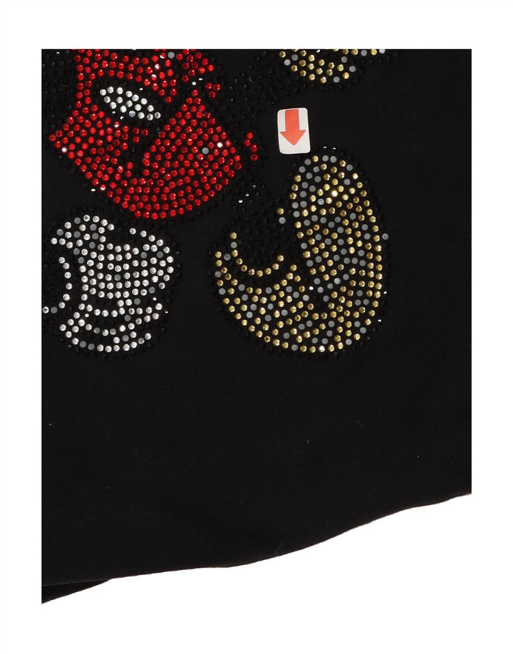 LIU JO Womens Mickey Mouse Graphic T-Shirt Top UK 12 Medium Black Vintage Liu Jo and Second-Hand Liu Jo from Messina Hembry 