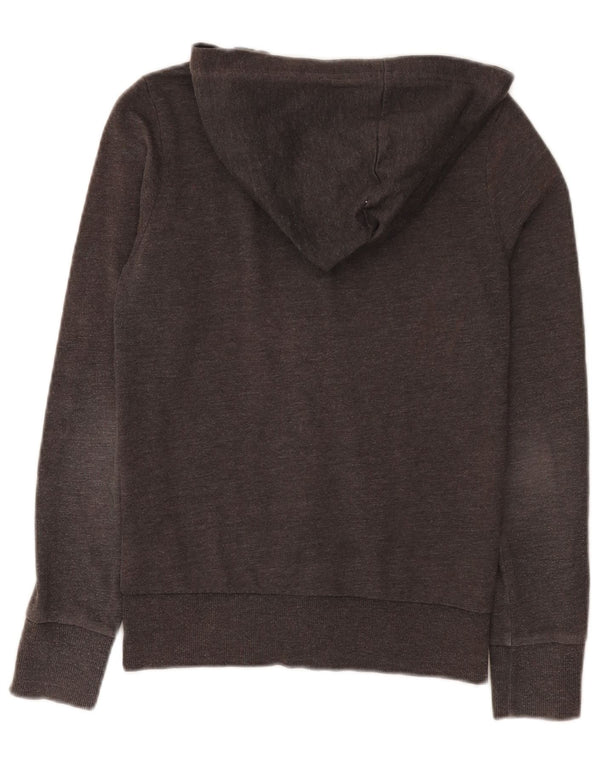 Hurley Женский свитер с капюшоном и молнией с графическим рисунком UK 6 XS Серый хлопок