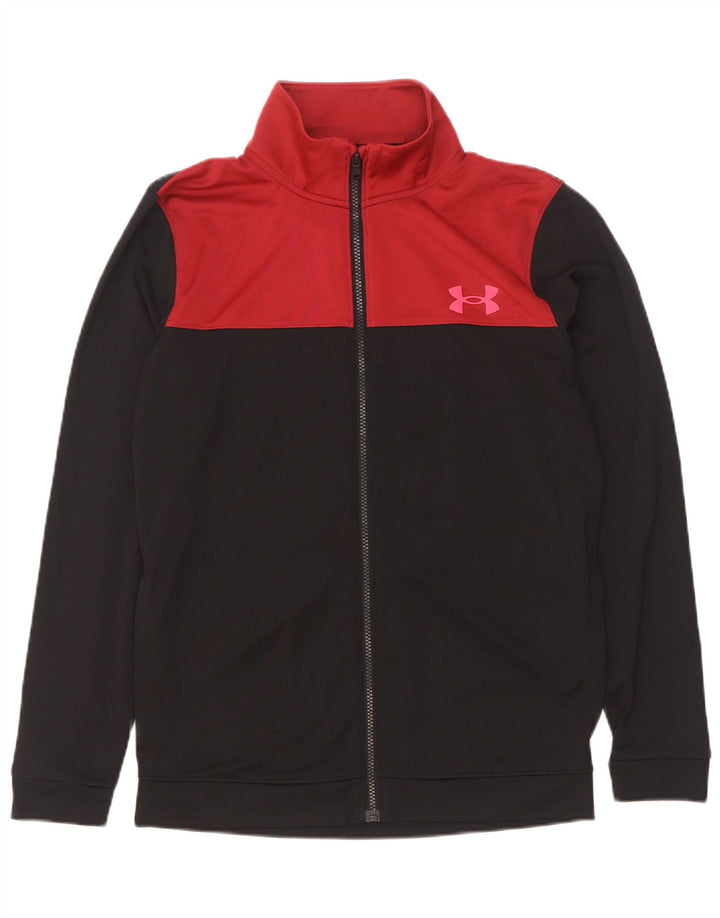 Мужская приталенная спортивная куртка Under Armour, маленькая черная с цветными блоками