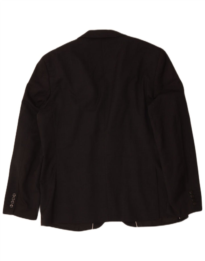 Мужской пиджак Marks & Spencer Autograph на 2 пуговицах, Великобритания, 44 XL, черная шерсть