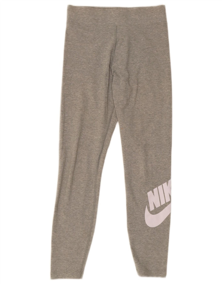 Женские леггинсы с рисунком Nike UK 10, маленькие серые хлопковые