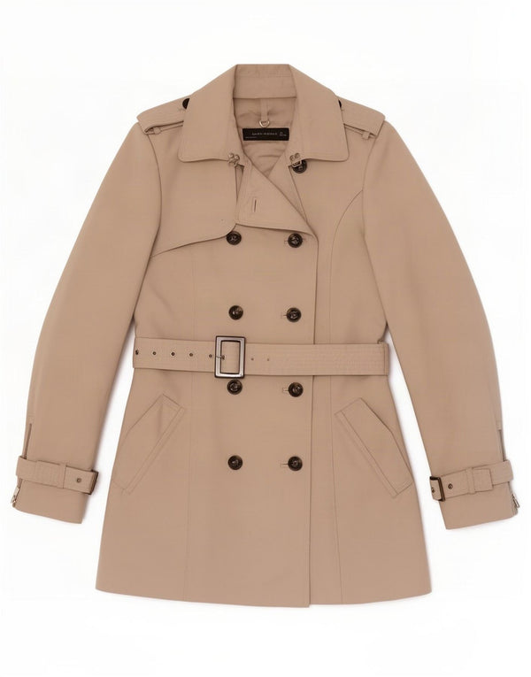 Женский тренч Zara UK 10, маленький бежевый