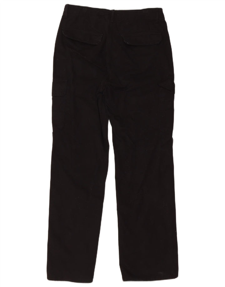 Женские прямые брюки карго Zara EU 40 Medium W30 L33, черный хлопок