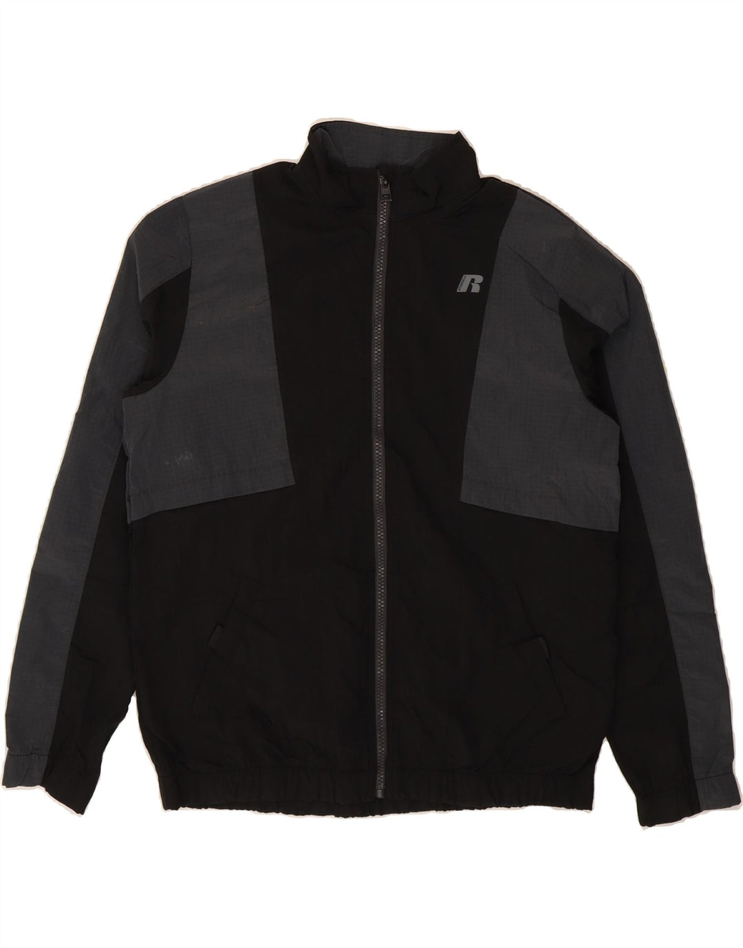 RUSSELL ATHLETIC Boys Tracksuit Top Jacket 14-15 Years XL Black Vintage Russell Athletic and Second-Hand Russell Athletic from Messina Hembry 