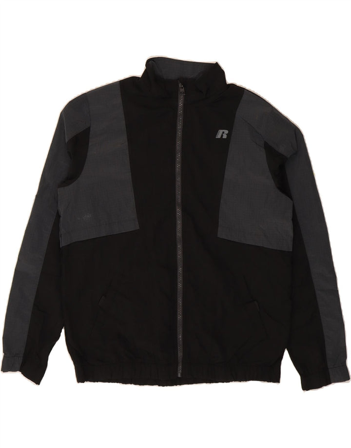 RUSSELL ATHLETIC Boys Tracksuit Top Jacket 14-15 Years XL Black Vintage Russell Athletic and Second-Hand Russell Athletic from Messina Hembry 