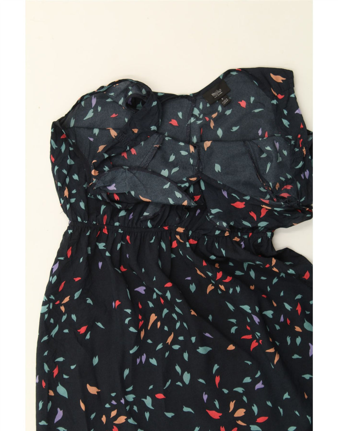 MOSSIMO Womens Sleeveless A-Line Dress UK 8 Small Navy Blue Spotted Vintage Mossimo and Second-Hand Mossimo from Messina Hembry 