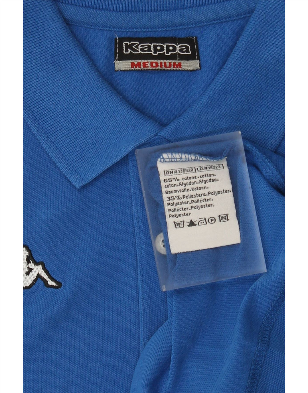 Мужская рубашка поло KAPPA, хлопок среднего синего цвета