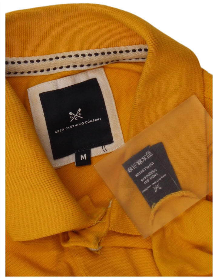 Crew Clothing Мужская рубашка-поло из хлопка среднего желтого цвета