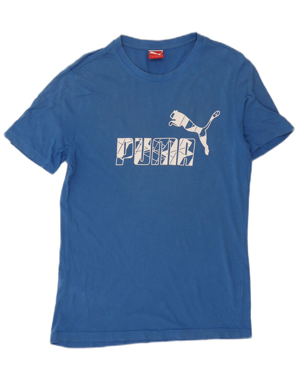 Puma Mens Graphic T-Shirt Top Small Blue
